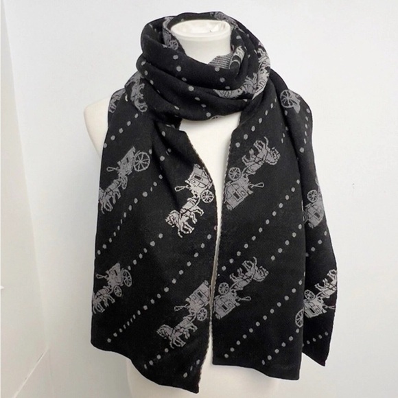 Coach rectangular wool scarf - Picture 2 of 5